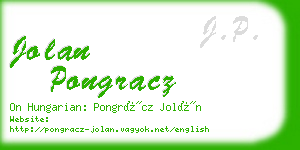 jolan pongracz business card